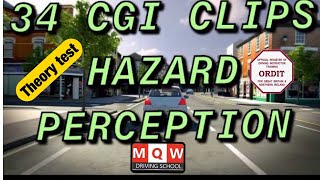 Hazard Perception test 2022  New 34 CGI Clips  Theory Test | 2022 Theory test online theory class