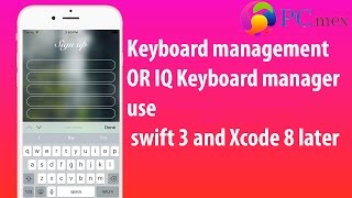 Keyboard management || how to use  IQKeyboardmanager in swift 3