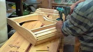 A folding Adirondack Chair Build with Veritas plans and templates Because I