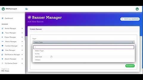 How to add banner in fantasybox admin panel?