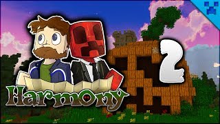 Minecraft Harmony | Giant Pumpkin Base! Castle Dungeons! | Multiplayer Modded Survival Episode 2