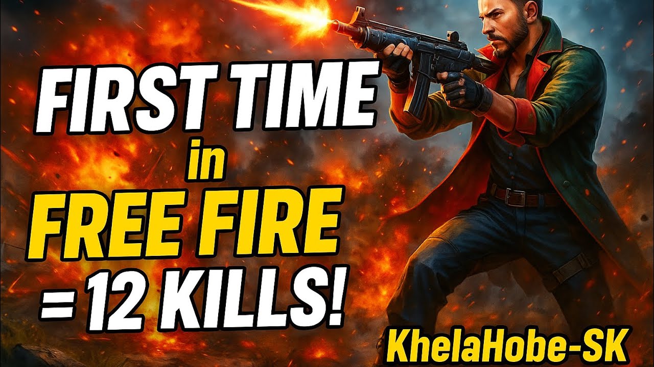 🎯 “Free Fire First Match = 12 Kills + Booyah 💥 | Unbelievable Gameplay ...