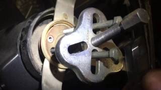 87 Jeep Wrangler - Pulling steering column to remove ignition & replace -  YouTube