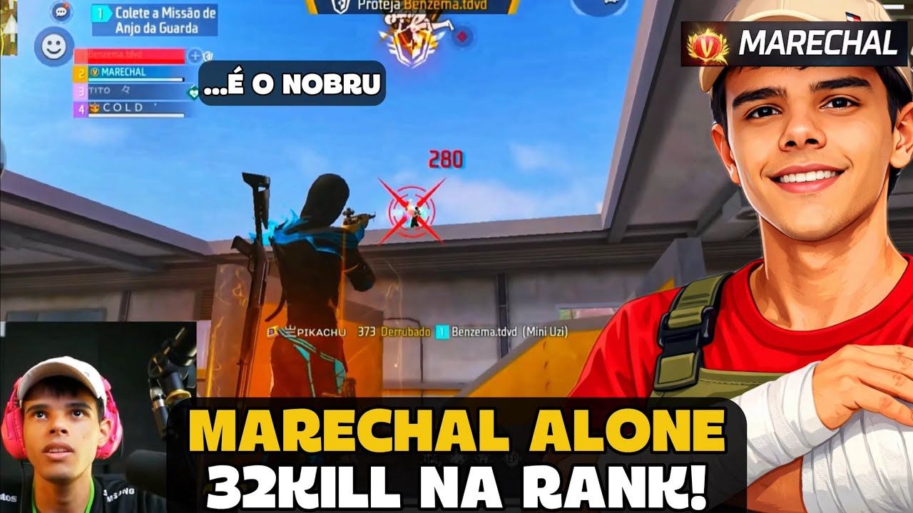 MARECHAL FEZ 32 KILL COM SUA SENSI PERFEITA NA RANK! FREE FIRE - MARECHAL HIGHLIGHTS