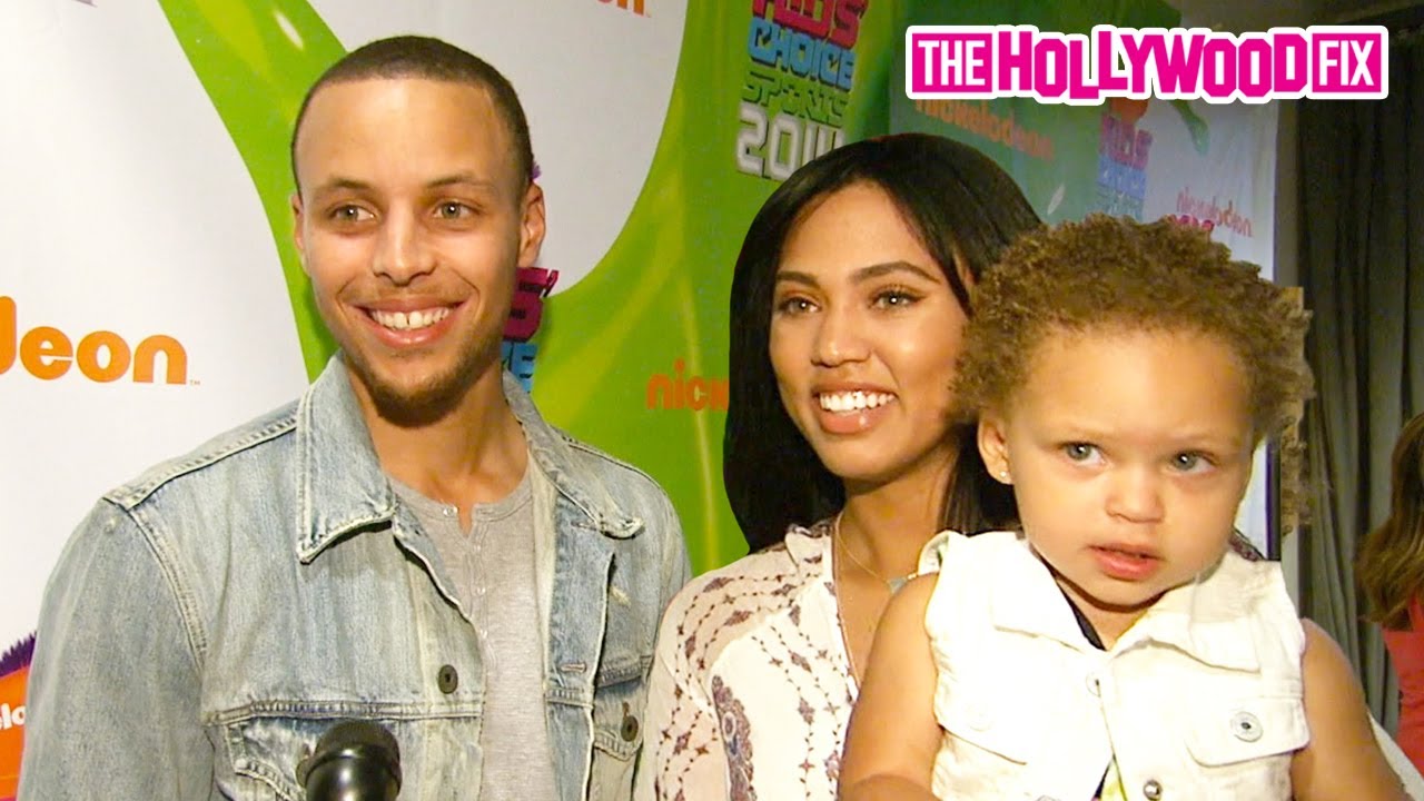 Stephen, Ayesha & Riley Curry Speak With Press At 1st Annual Nickelodeon Kids Choice Sports Awards