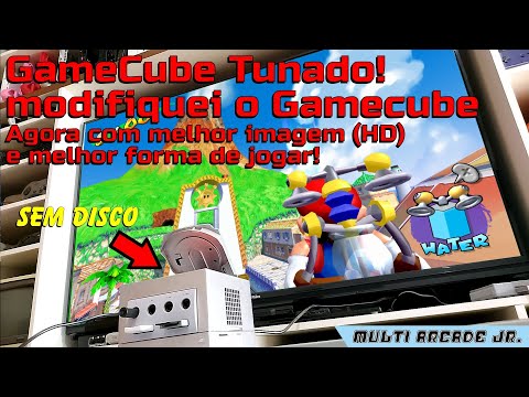 Modifiquei meu Gamecube! Agora com imagem em HD e TUNADO com jogos!