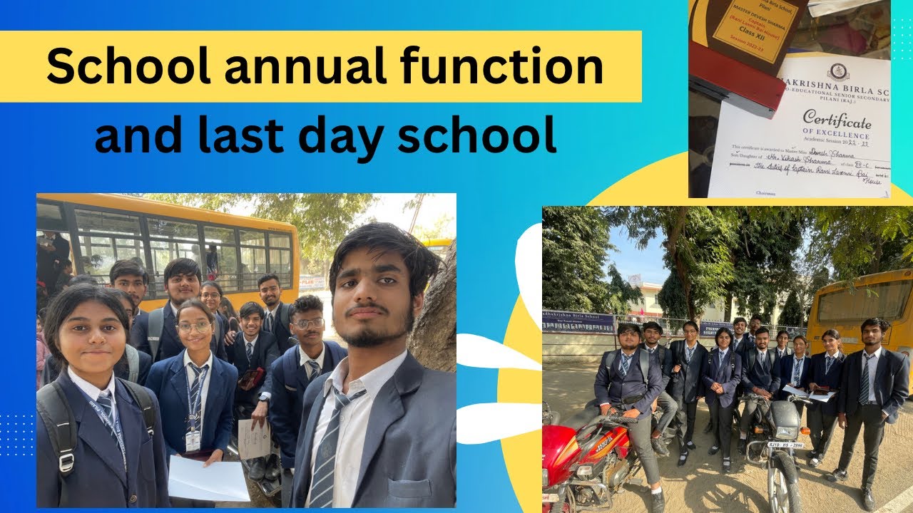 School annual function and last day in school class 12th || vlog 5 ...
