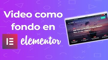 Como colocar un video de fondo en pagina web con Elementor