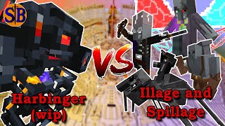 Harbinger vs Illage and Spillage | Minecraft Mob Battle
