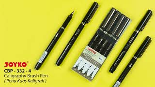 Calligraphy Brush Pen Pena Kuas Kaligrafi Joyko CBP-332-4 1 Set 4 Pcs