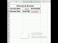 Insert current date and time in excel #excel #excelformulas #excelforbeginners #exceltutorial