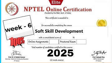 Soft Skill Development Week - 6 Assignment Answers ||  NPTEL 2025