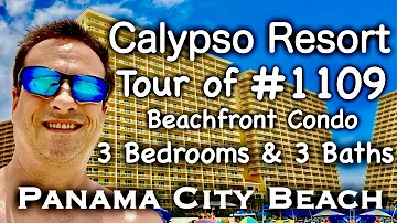 Beachfront Condo Tour of #1109 in the Calypso Resort. West Tower.  Panama City Beach Florida