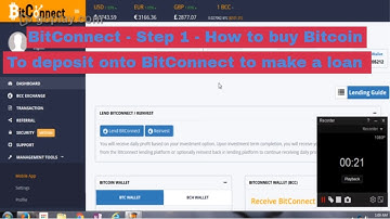 BitConnect   Step 1   How to buy Bitcoin to deposit onto BitConnect to make a loan1