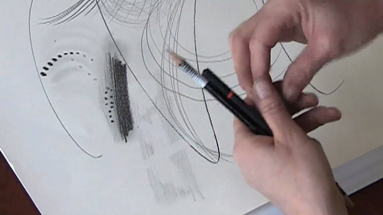 Mark Making with pencils & putty rubber YouTube