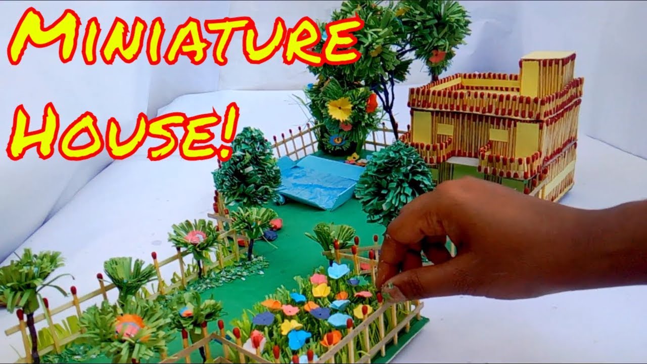 DIY Miniature cardboard Dollhouse and furniture - YouTube