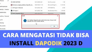 Cara Install Dapodik 2023 d