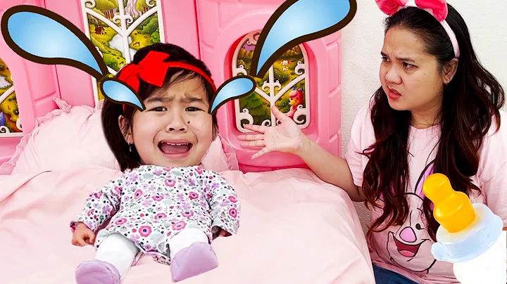 Jannie Pretend Play Turning into a Real Baby  Funn...