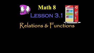 Math 8 : Lesson 3.1 : Relations and Functions
