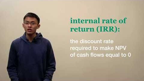 Video 23 - Evaluating Projects: Interpreting the Internal Rate of Return