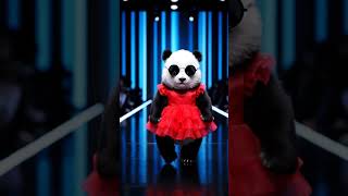 &quot;Adorable panda modeling #tiny panda glam&quot;