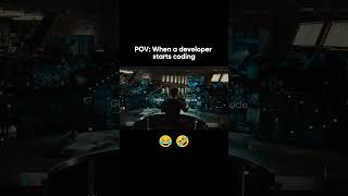 POV: When a developer starts coding… it’s showtime! #coding #ai #technology #trending #shorts