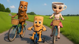 The first time Tung Tung Sahur rode a bike, the whole family had a heart attack 😱❤️| funny animation