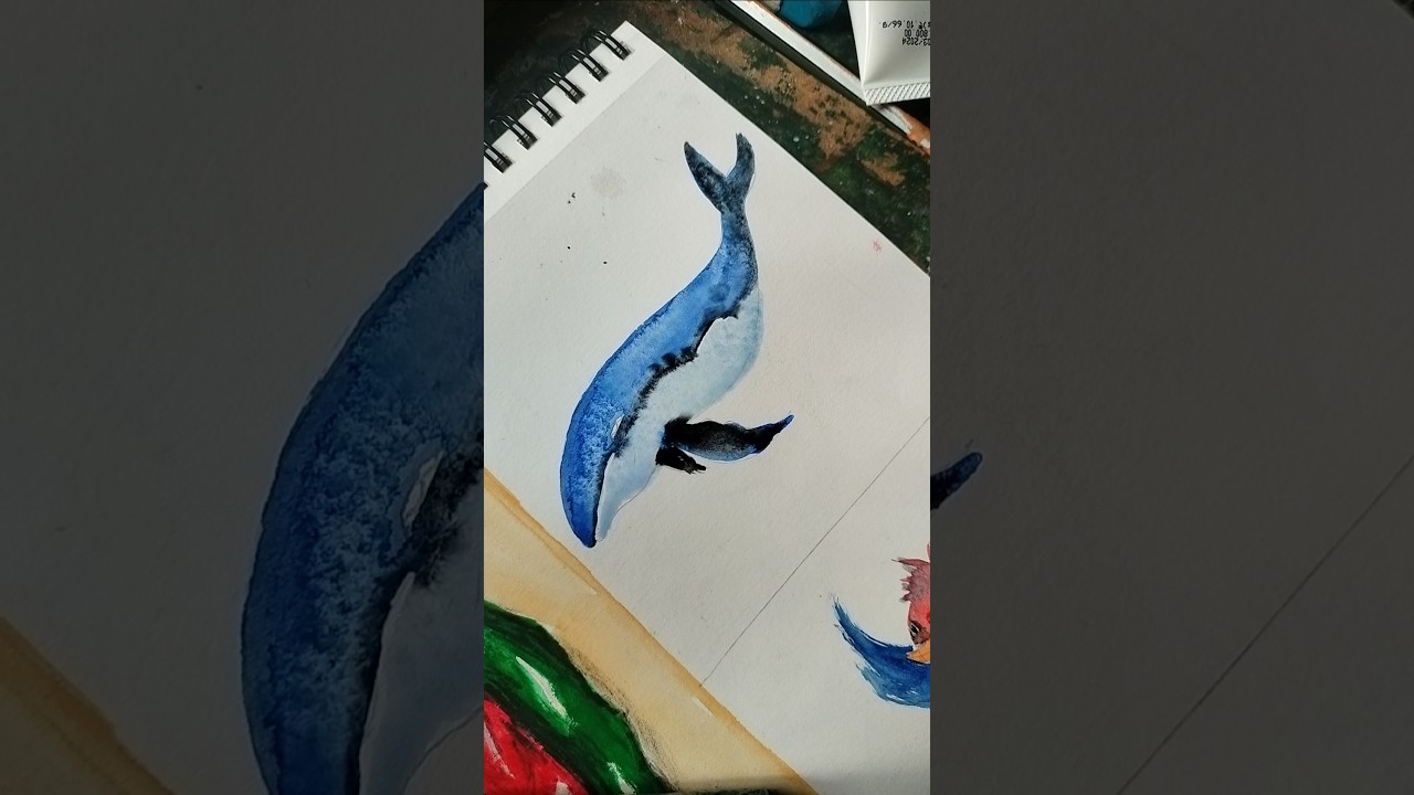 Видео с акварельной живописью 