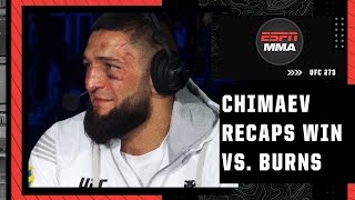 Khamzat Chimaev Talks Win Vs. Gilbert Burns, Doesnt Care Who He Fights Next Ufc 273 Post Show