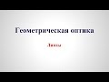 Геометрическая оптика  - Линзы v1