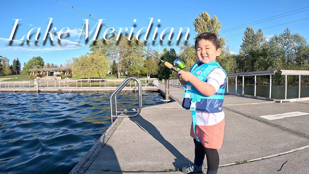 Kids enjoyed bass fishing in Lake Meridian, Washington 5/2/2024