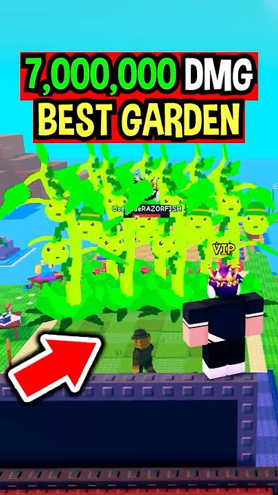 BEST 7,000,000 DAMAGE GARDEN in Plants Vs Brainrots..