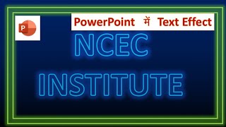 Neon Light Text Animation in PowerPoint | Glow Effect Tutorial पावरपॉइंट में Text Effect animation
