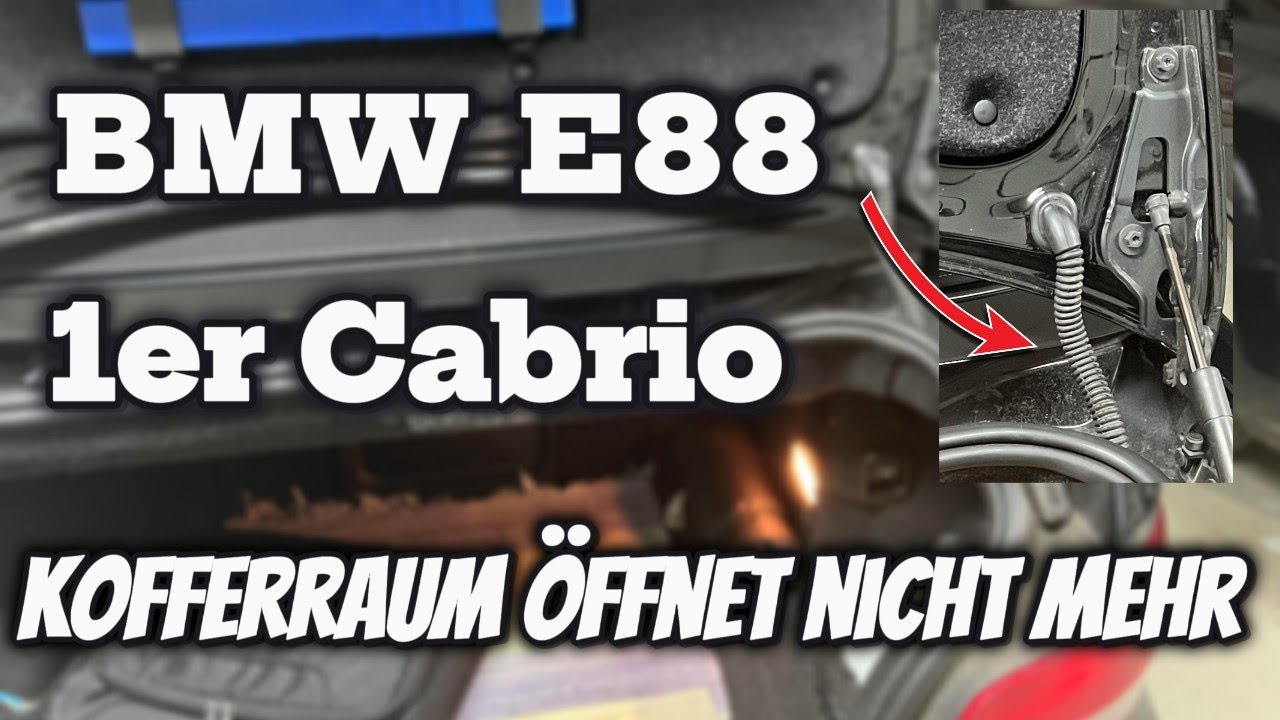 Bmw 1er Volle Motorleistung Nicht Mehr Verfügbar BMW E88 1er Cabrio Kofferraum Verdeck öffnet nicht mehr | Problemlösung