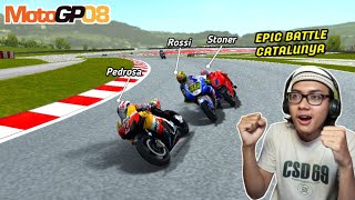 Download lagu Epic Battle Catalunya 2008 - Pedrosa vs Rossi vs Stoner! || MotoGP 08 PS2
