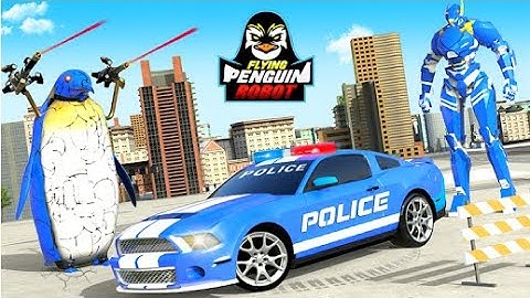 Police Penguin Robot Car | Rescue City Transform Robot Android GamePlay | By Game Crazy
