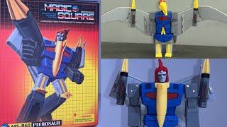 How to transform magic square MS B60 Pterosaur. Transformers G1 dinobot swoop alt to robot mode