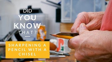 Potlood slijpen met een beitel, door Paul Sellers