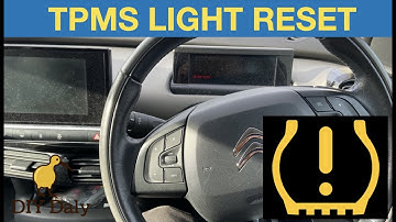 Citroen C4 Cactus TPMS Tyre pressure monitoring Reset procedure