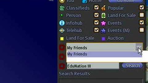 Using the Second Life Map