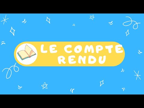 07 Théorie Comment Rédiger Un Compte Rendu Objectif 