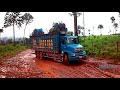 Trucks Heavy Loading Transport On Difficult Road