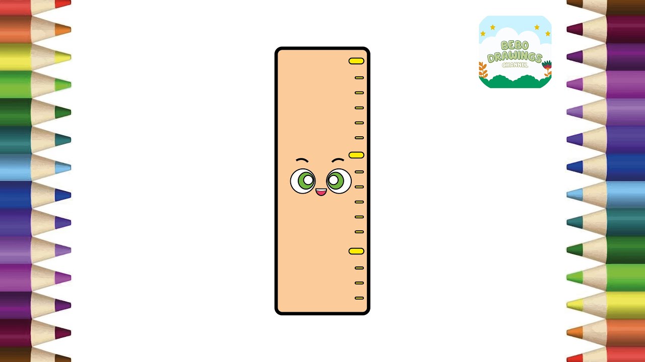 How To Draw A Cute Ruler Easy Step By Step | Ruler Drawing - YouTube