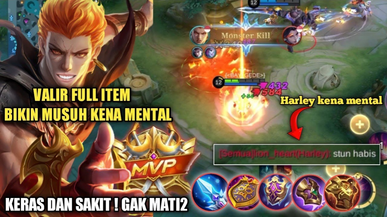 VALIR FULL ITEM !! KERAS DAN SAKIT, GAK MATI2 - BUILD VALIR TERSAKIT 2022 - GAMEPLAY VALIR - MLBB