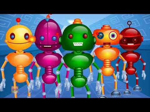Five Little Robots, Nursery Rhyme & Song For Children