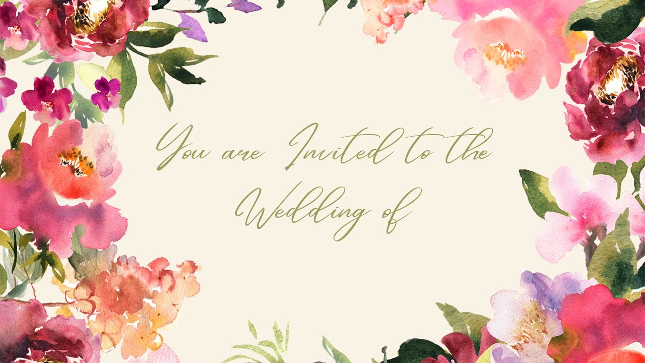 Blank Wedding invitation 