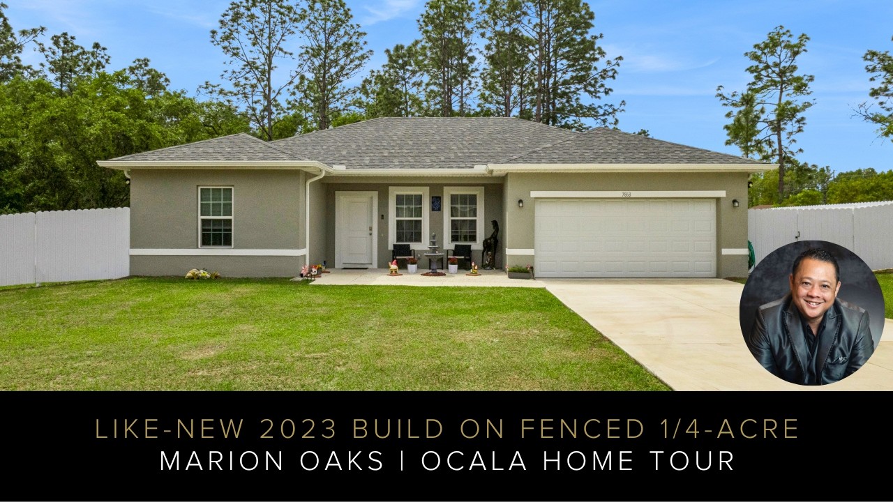 Like-New 2023 Build on Fenced 1/4-Acre in Marion Oaks |...
