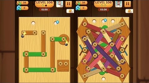 Screw Puzzle: Wood Nut & Bolt - Level 106 (requested)