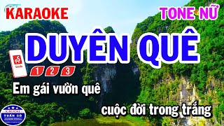 Karaoke Duyên Quê Tone Nữ Nhạc Sống Cha Cha