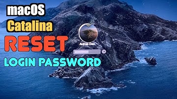 How to reset login password on macOS Catalina without losing data